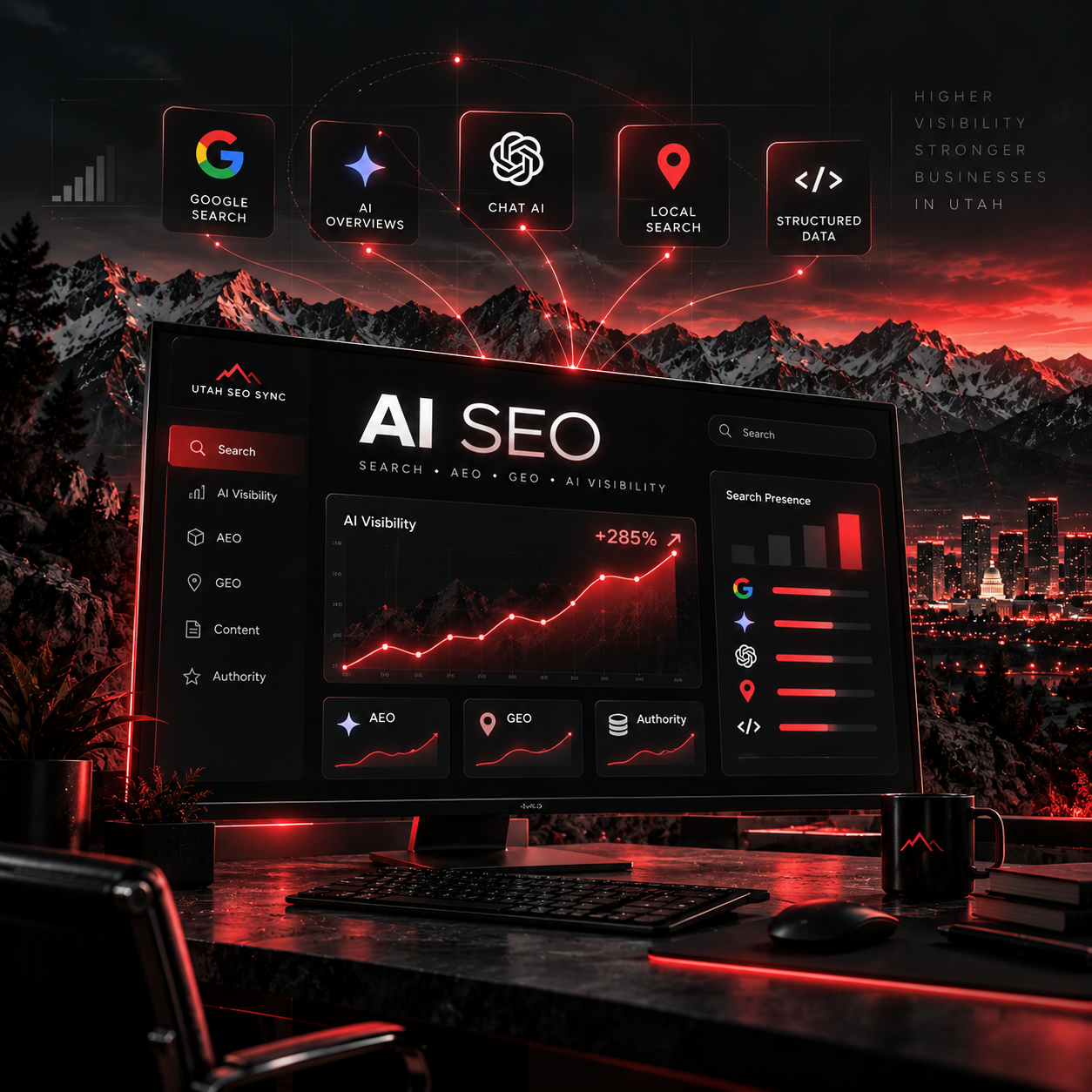 Utah businesses using AI search visibility