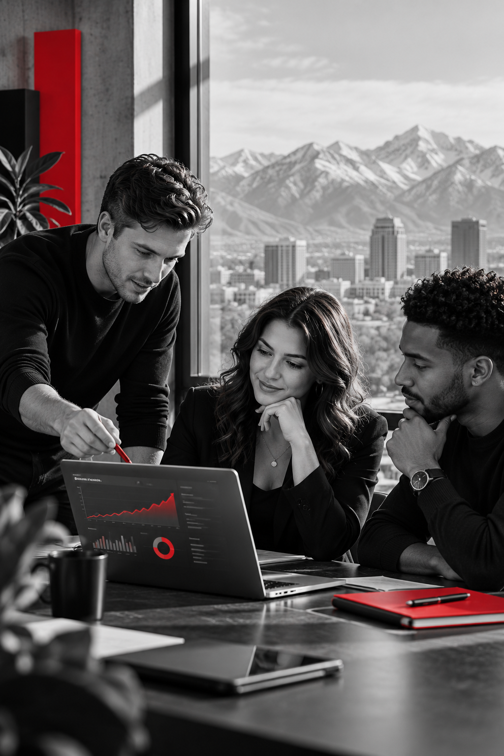 Team collaborating on an SEO campaign